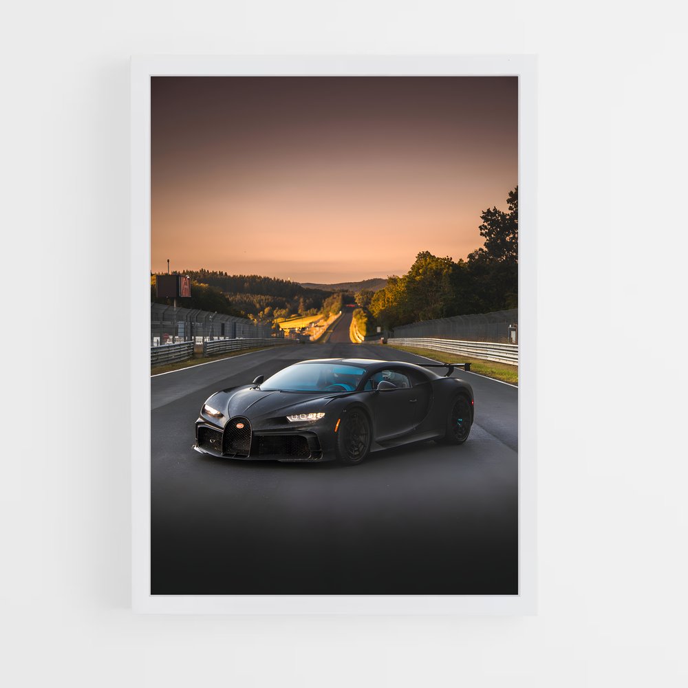 Poster Chiron sur Piste – affiche Bugatti (vue 3)